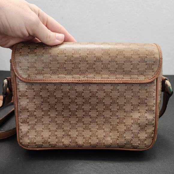 Authentic CELINE Vintage Shoulder Bag In Monogram Luxury Designer 90's - Picture 4 of 13